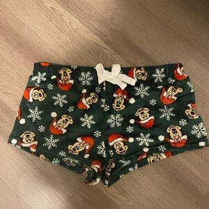 Disney Mickey Mouse Green Holiday Shorts